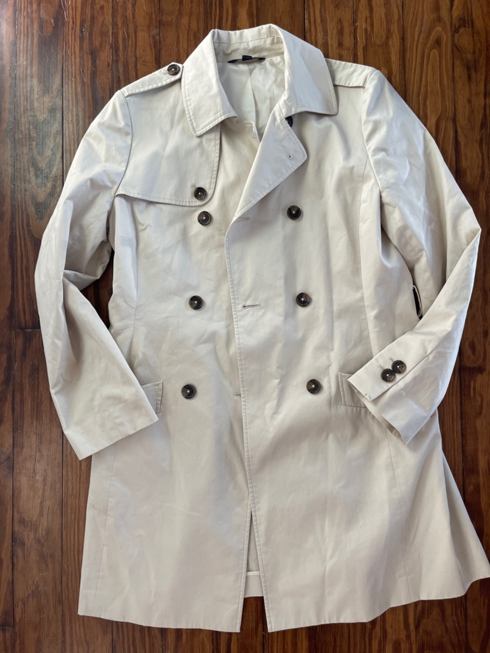 Brooks Brothers Light Double-Breasted Trench Coat